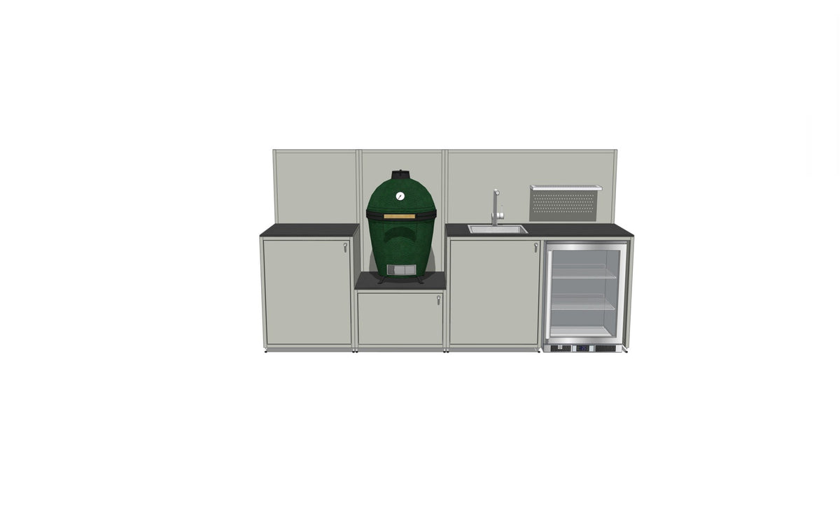 EO Chroma Kamado & Refreshment Station with upstands
