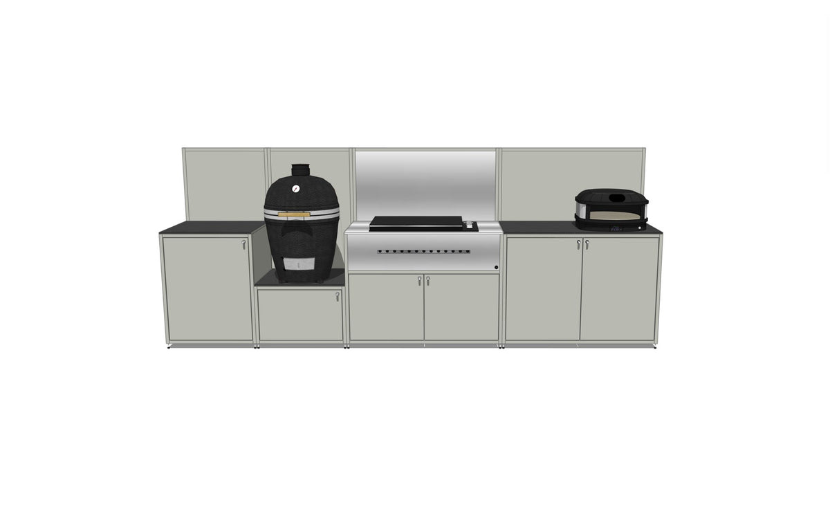 EO Chroma Fire & Pizza Kitchen with upstands