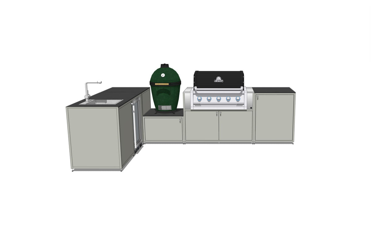 EO Chroma L-Shaped Kitchen without upstands