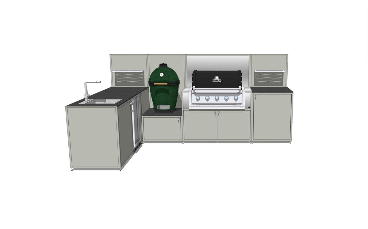 EO Chroma L-Shaped Kitchen with upstands