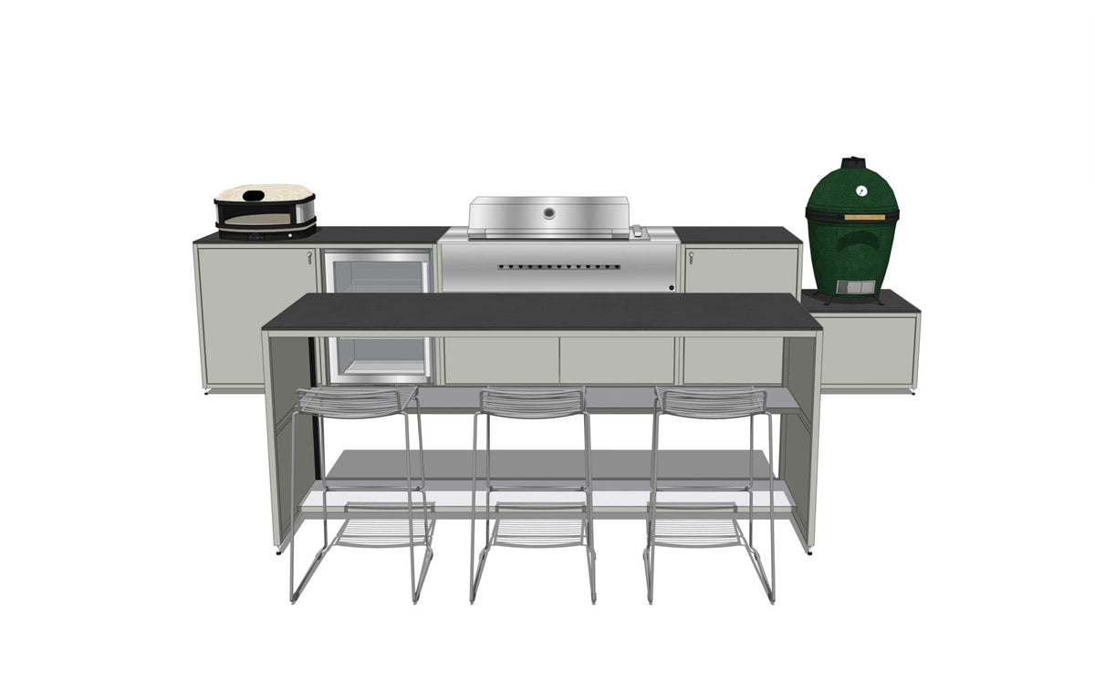 EO Chroma Kitchen & Island without upstands