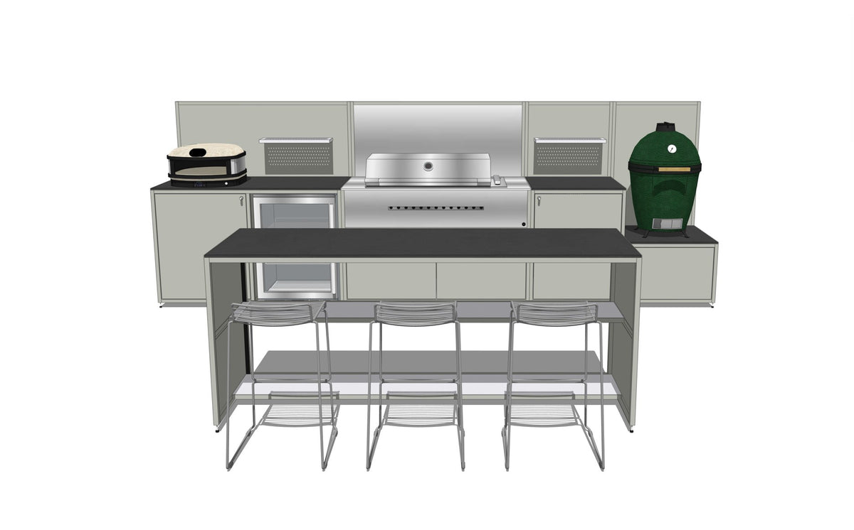 EO Chroma Kitchen & Island with upstands