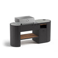 Q-boo OVO GM outdoor kitchen with gas grill, Dekton worktop and storage shelf
